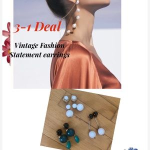 3-1 Vintage statement Linear Earrings